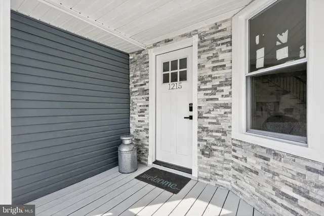 a view of a door of the house