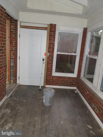 a view of wooden door