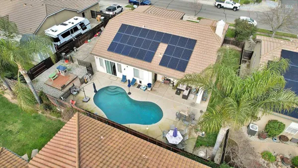 an aerial view of multiple house