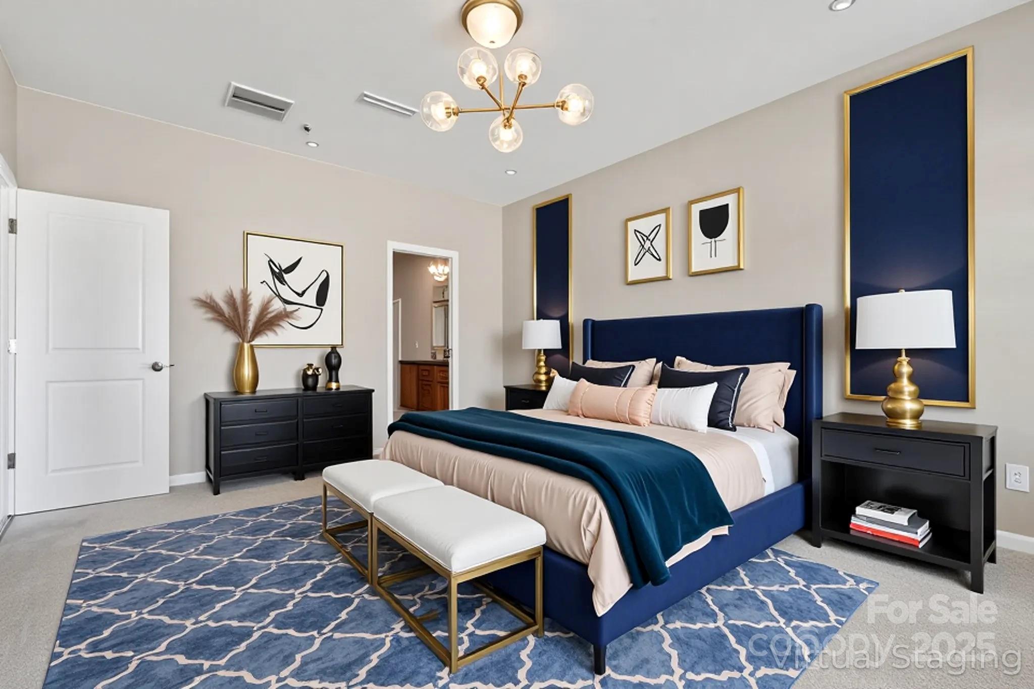 2822 Hopeton Court Monroe, NC 28110 - Photo 12 of 28 a bedroom with a bed and a couch