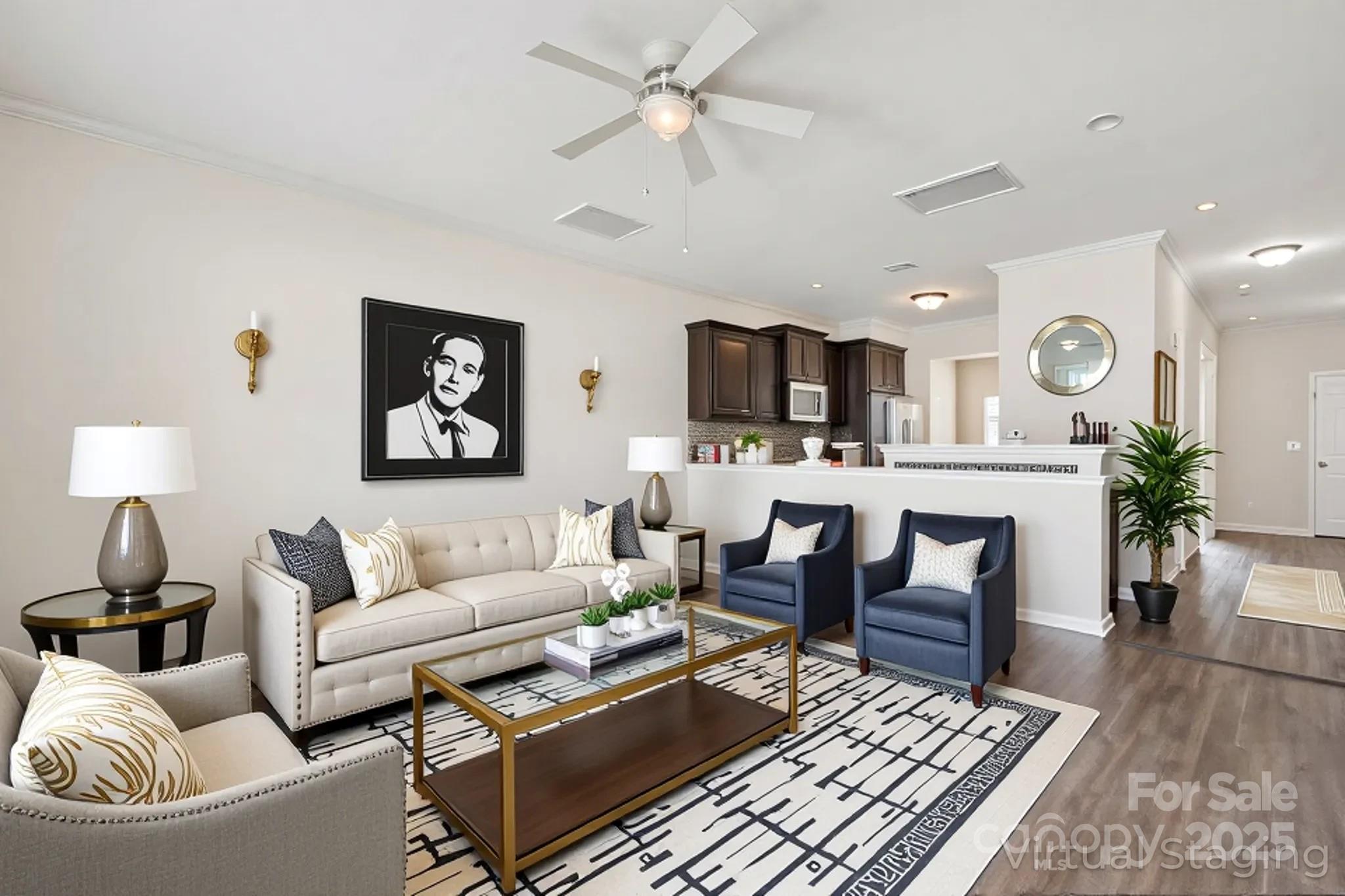 2822 Hopeton Court Monroe, NC 28110 - Photo 9 of 28 a living room with furniture and a fireplace