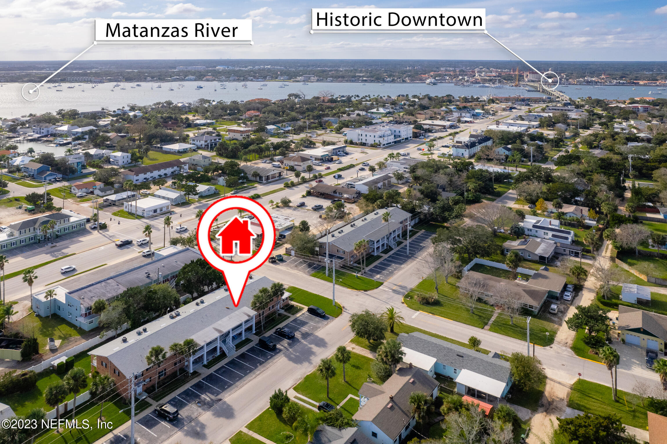 405 Flagler Boulevard, Unit 2A St. Augustine, FL 32080 - Photo 26 of 30 an aerial view of a city