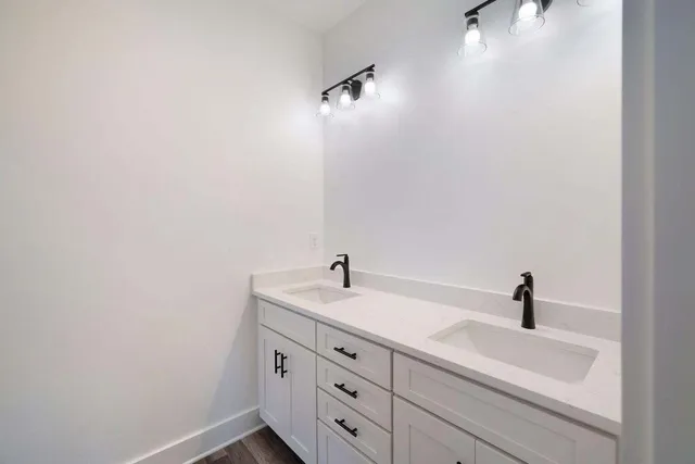 a bathroom with a sink