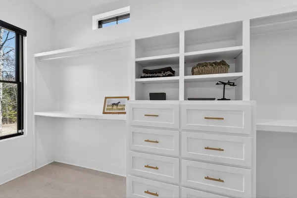 an empty room with a window