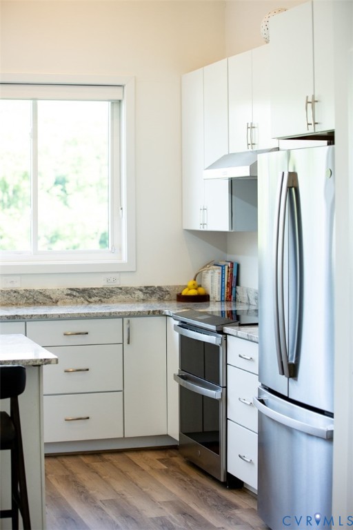 567 Monroe Church Road Rice, VA 23966 - Photo 19 of 83 Kitchen featuring white cabinetry, stainless steel