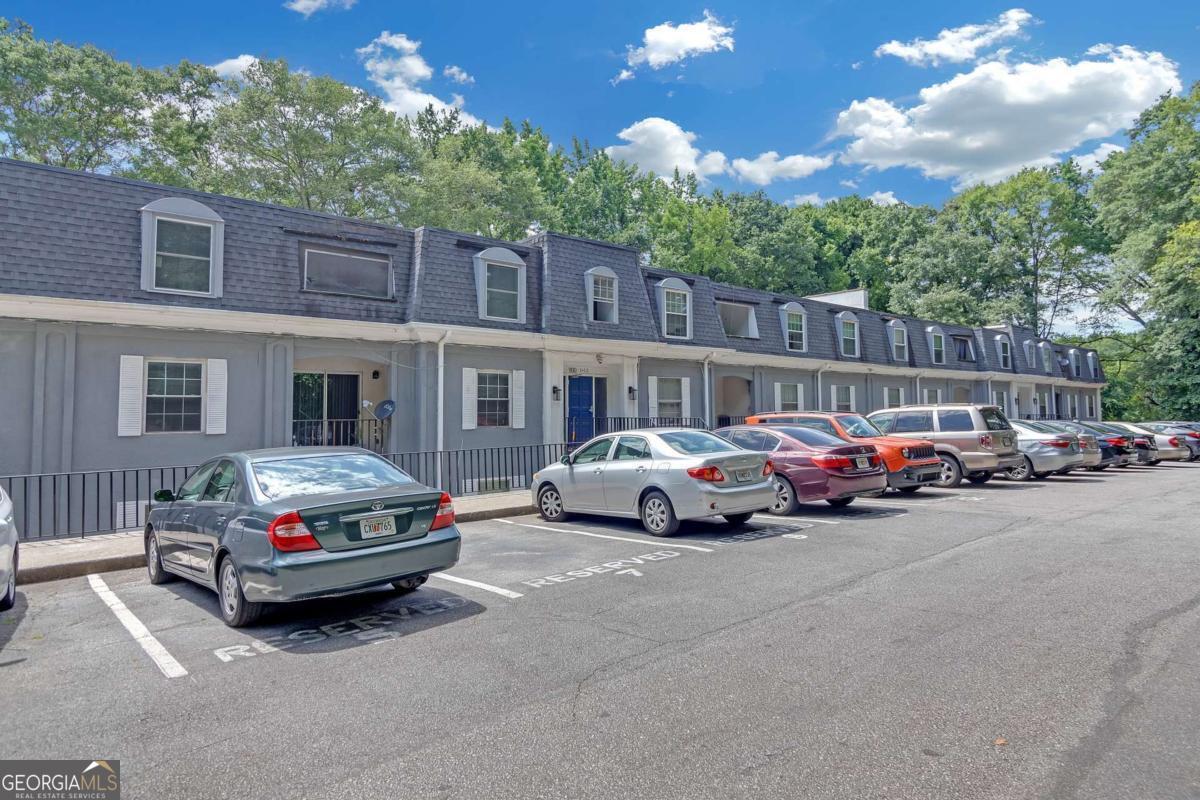 a car parked in front of a house