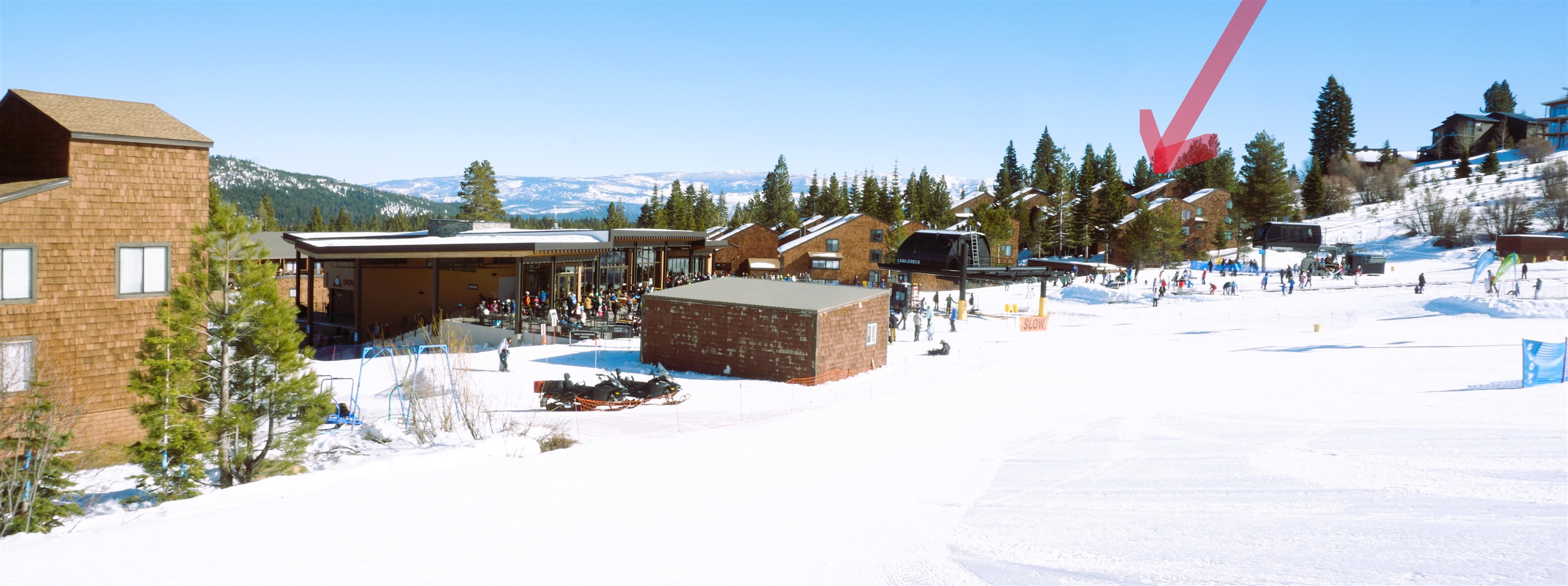 11723 Snowpeak Way, Unit 567 Truckee, CA 96161 - Photo 25 of 28 a view of a terrace with a sitting area