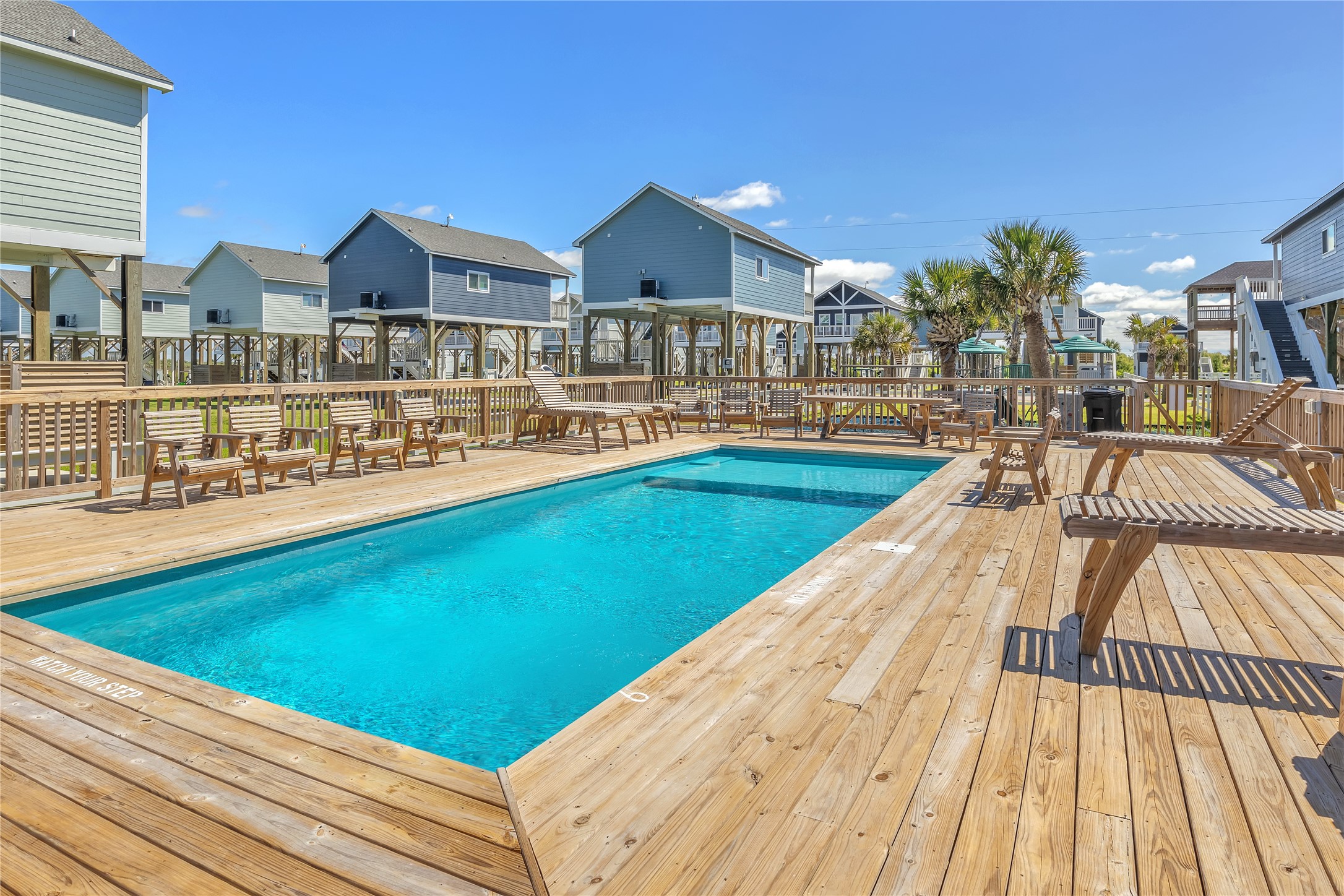 1079 Cedar Lane Port Bolivar, TX 77650 - Photo 17 of 39 a view of swimming pool with outdoor seating and city view