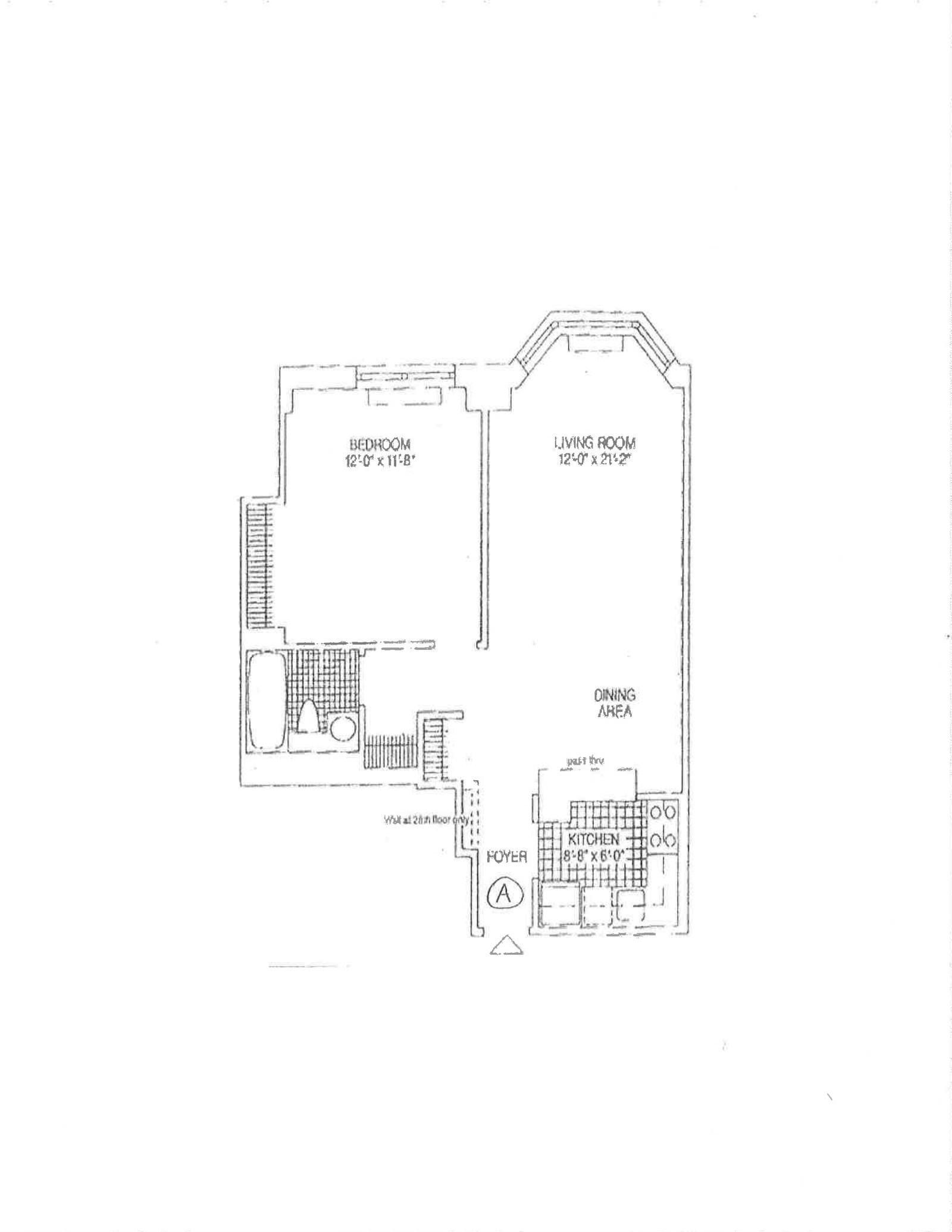 200 East 90th Street, Unit 8A Manhattan, NY 10128 - Photo 5 of 5 a picture of a floor plan