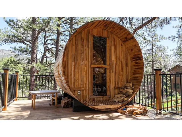a view of outdoor space deck and kitchen