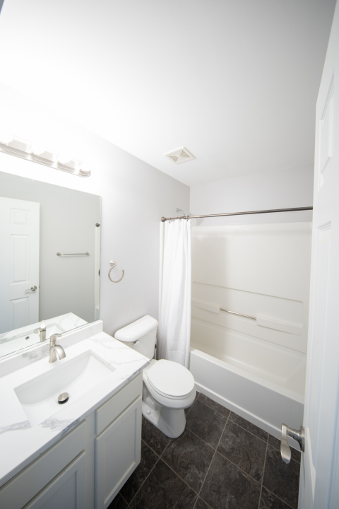 1303 Bridgehampton Drive Plainfield, IL 60586 - Photo 19 of 29 a bathroom with a sink a toilet and shower