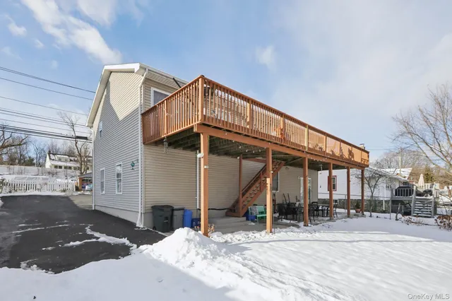 a view of a house with a patio