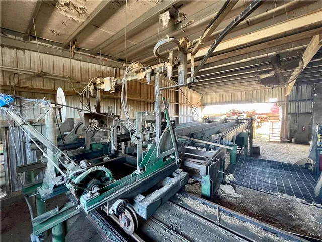 a view of a garage with car parked