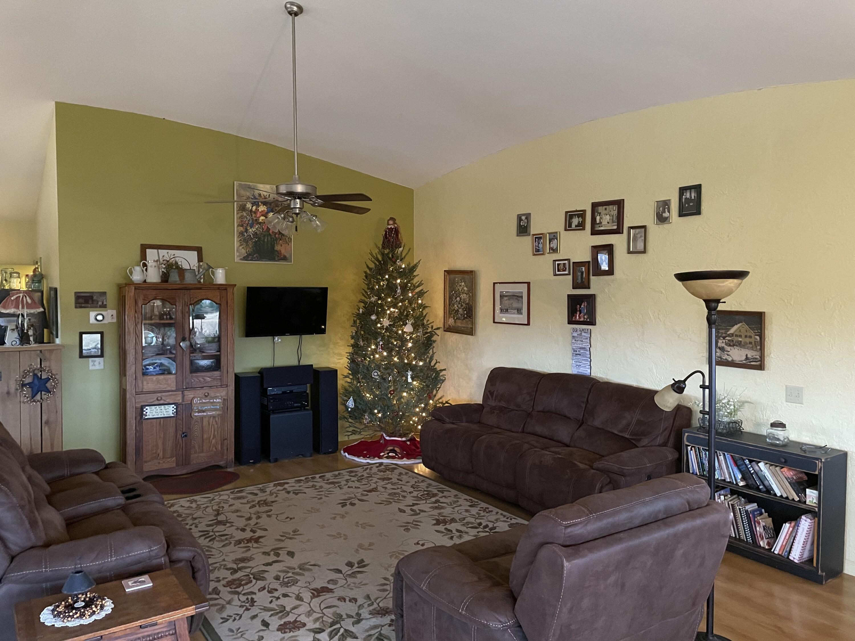 242 Sterling Bridge Road Northwest Willis, VA 24380 - Photo 17 of 32 a living room with furniture a flat screen tv and a fireplace