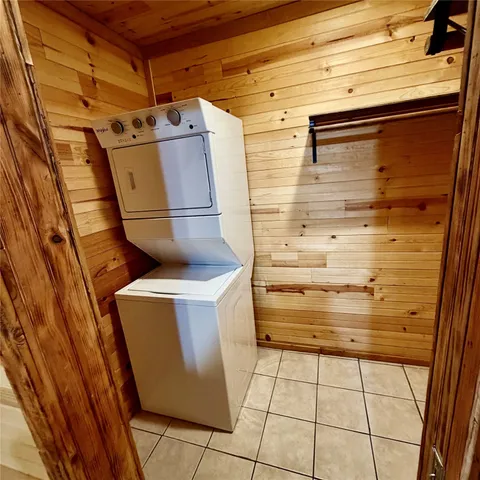 a view of wooden door