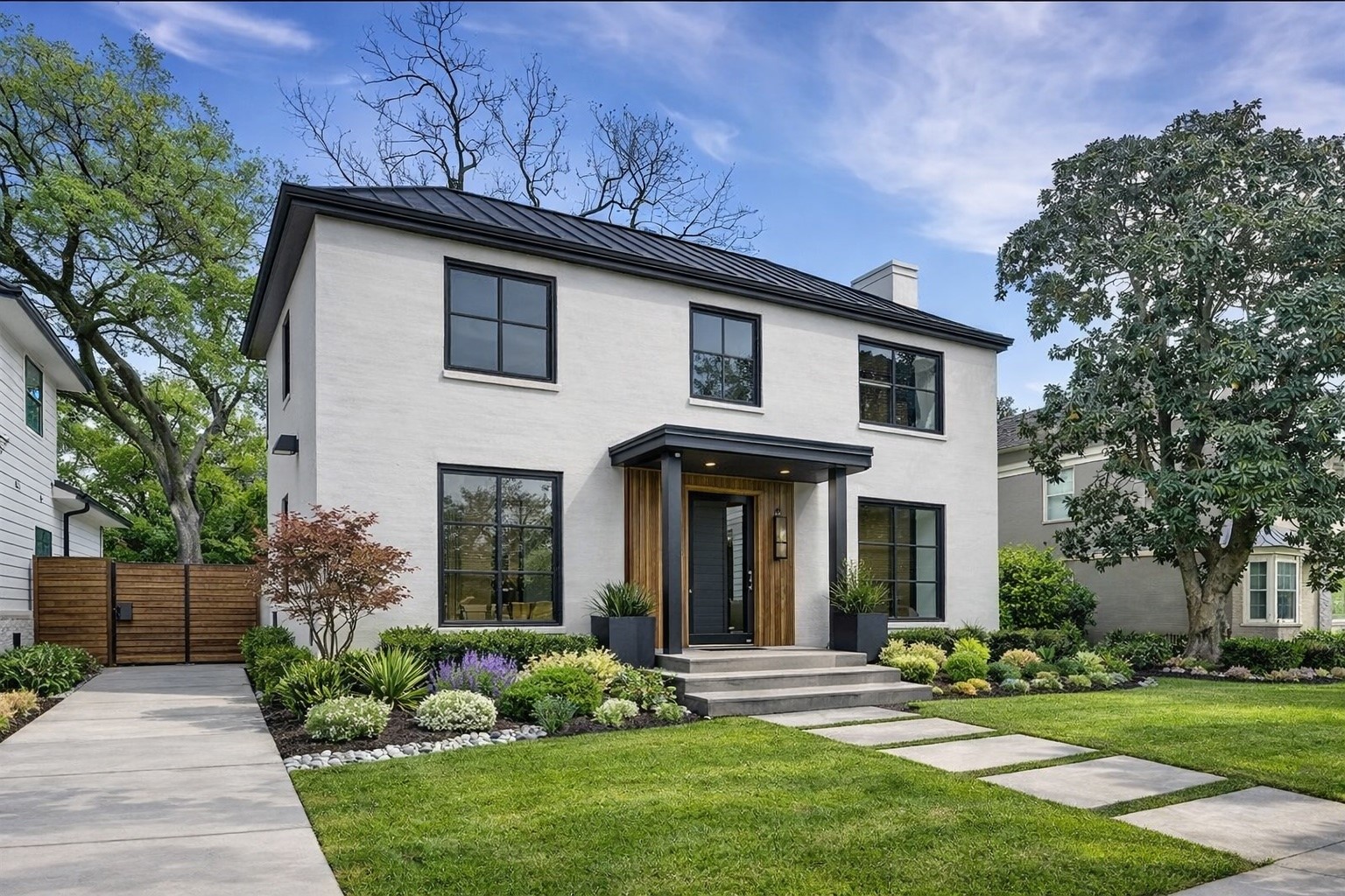 Front exterior rendering.This is not a current photo of the home.