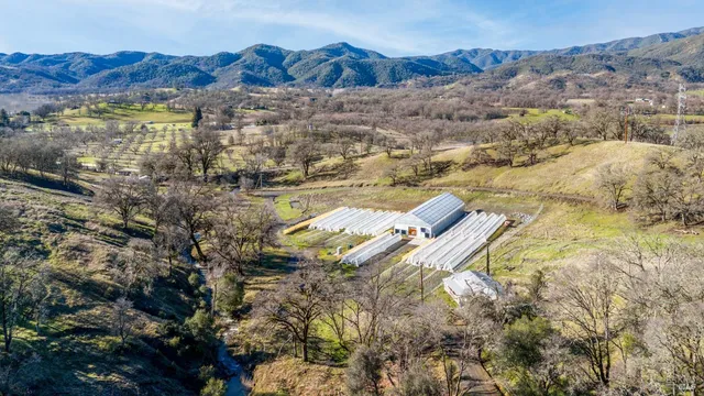a view of lake and mountain