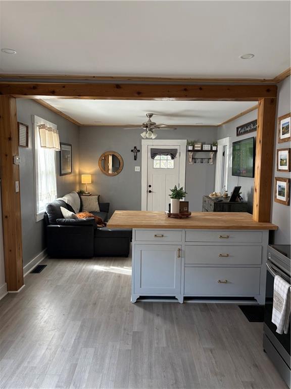 2283 Sandy Plains Road Clarksville, PA 15322 - Photo 5 of 18 a living room with furniture and a large mirror