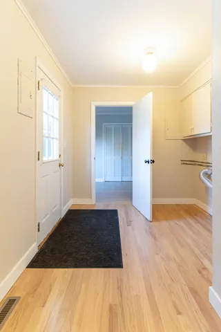 a view of kitchen and utility room