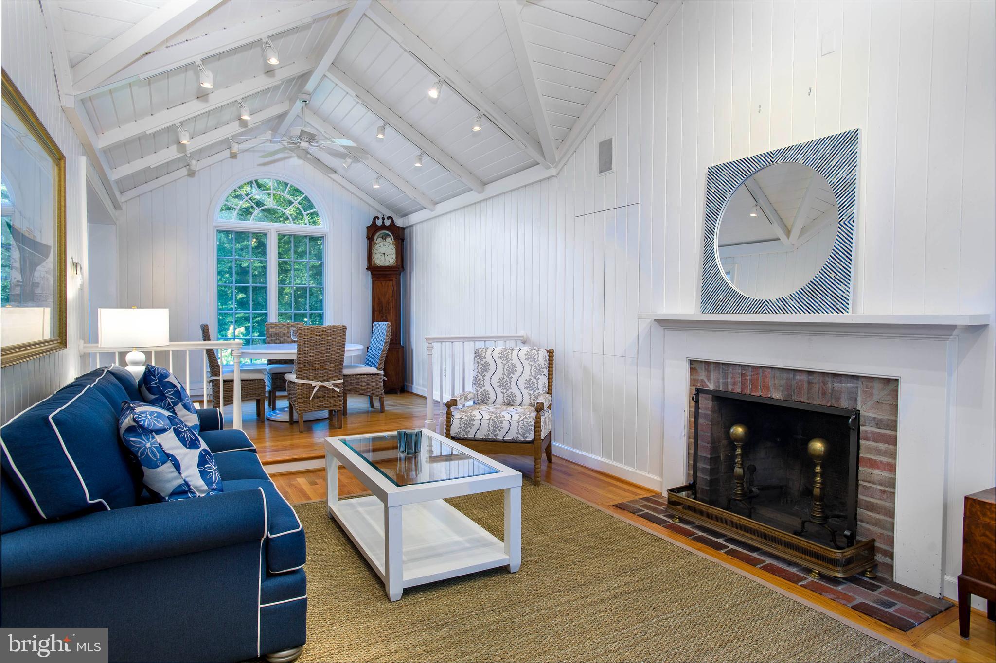 7950 Bloomfield Road Easton, MD 21601 - Photo 33 of 57 Family Room with fireplace and vaulted ceiling