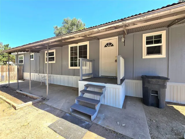 a front view of a house with entryway
