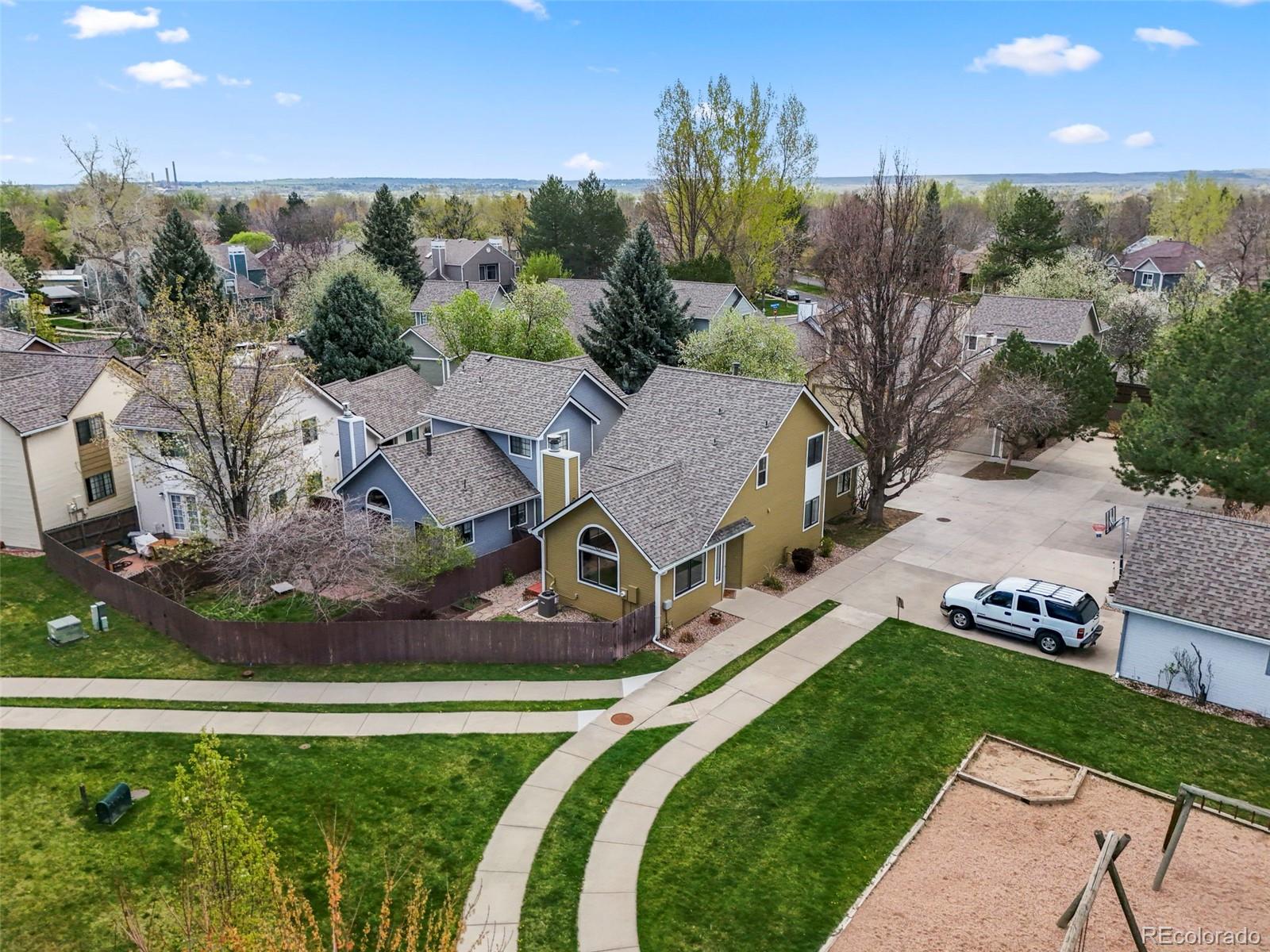 4829 Baldwin Place Boulder, CO 80301 - Photo 39 of 45 an aerial view of a house with a garden