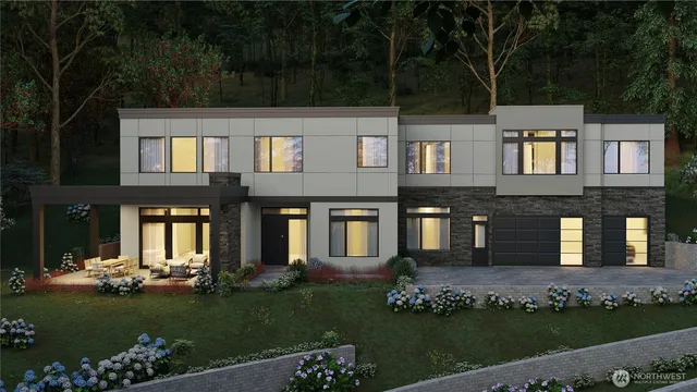 a house view with a garden space