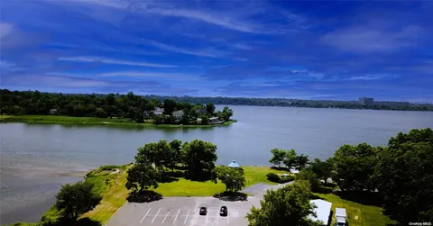 a view of a lake with a lake in the background