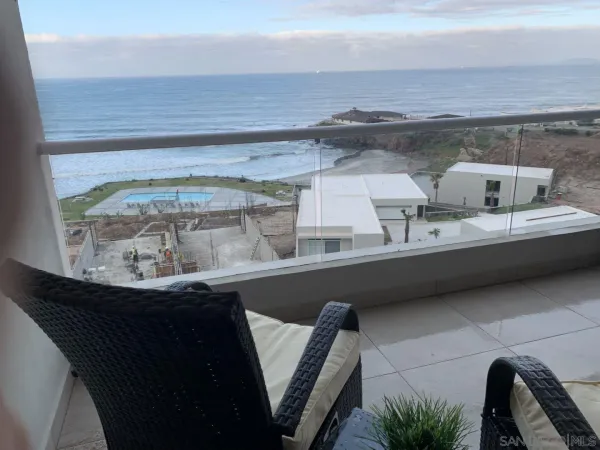 a view of an ocean and beach