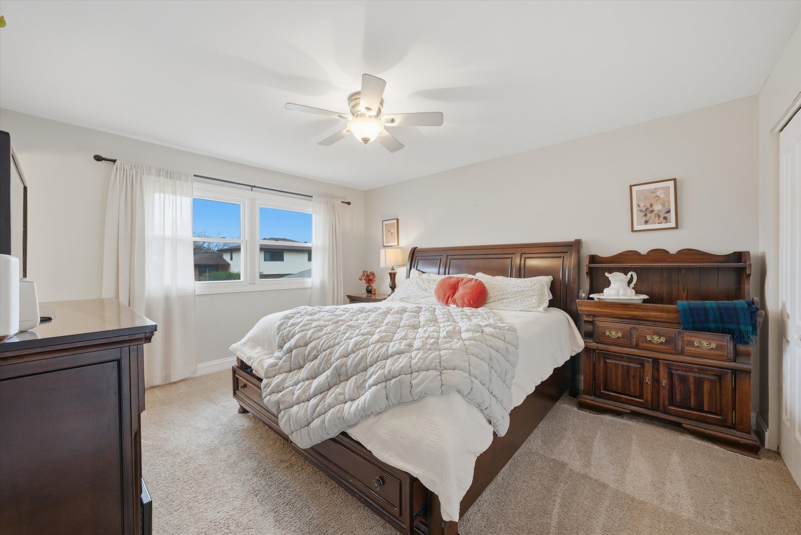 748 Ash Street Flossmoor, IL 60422 - Photo 4 of 21 a bedroom with a bed and ceiling fan
