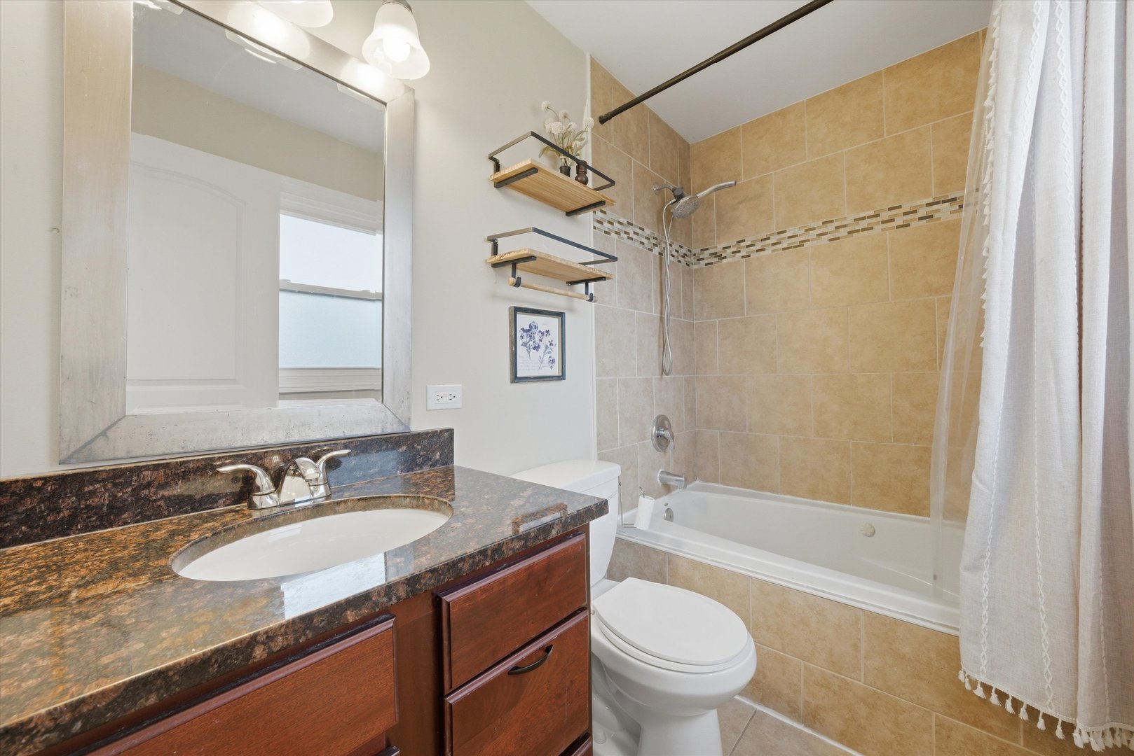 748 Ash Street Flossmoor, IL 60422 - Photo 7 of 21 a bathroom with a granite countertop sink toilet and shower