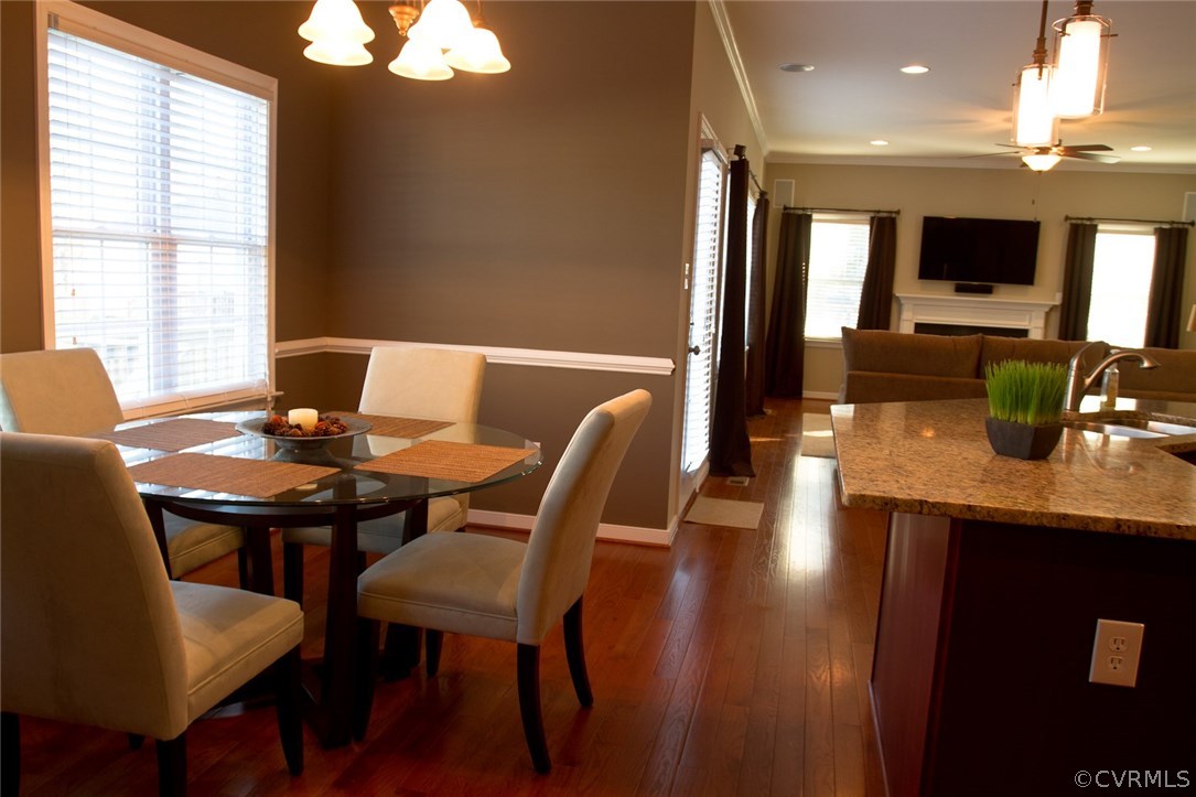11019 Avening Road Chesterfield, VA 23832 - Photo 8 of 14 a view of a dining room with furniture and wooden floor