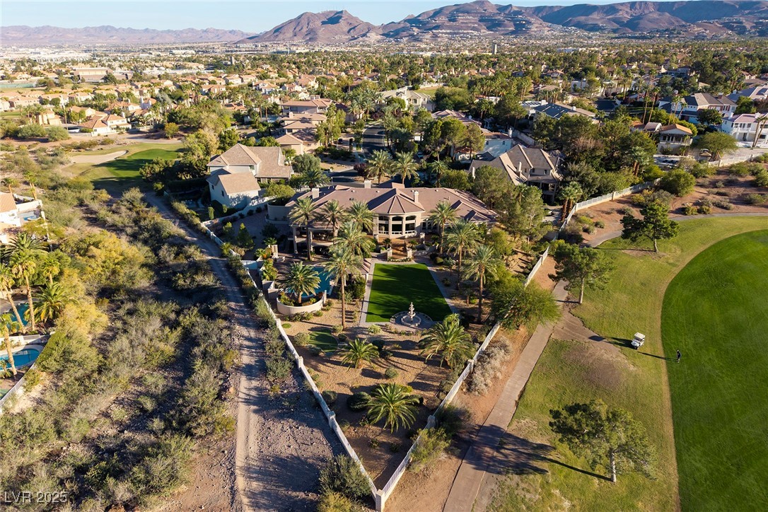 164 Augusta Street Henderson, NV 89074 - Photo 63 of 64 Aerial View of Backyard with Fairway Frontage