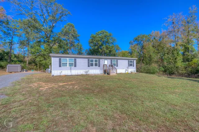 a view of a house with a yard and a tree