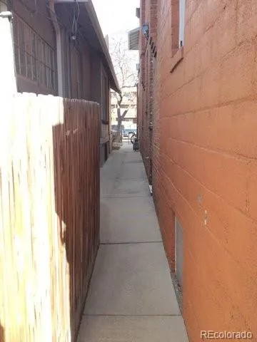 a view of a wooden door