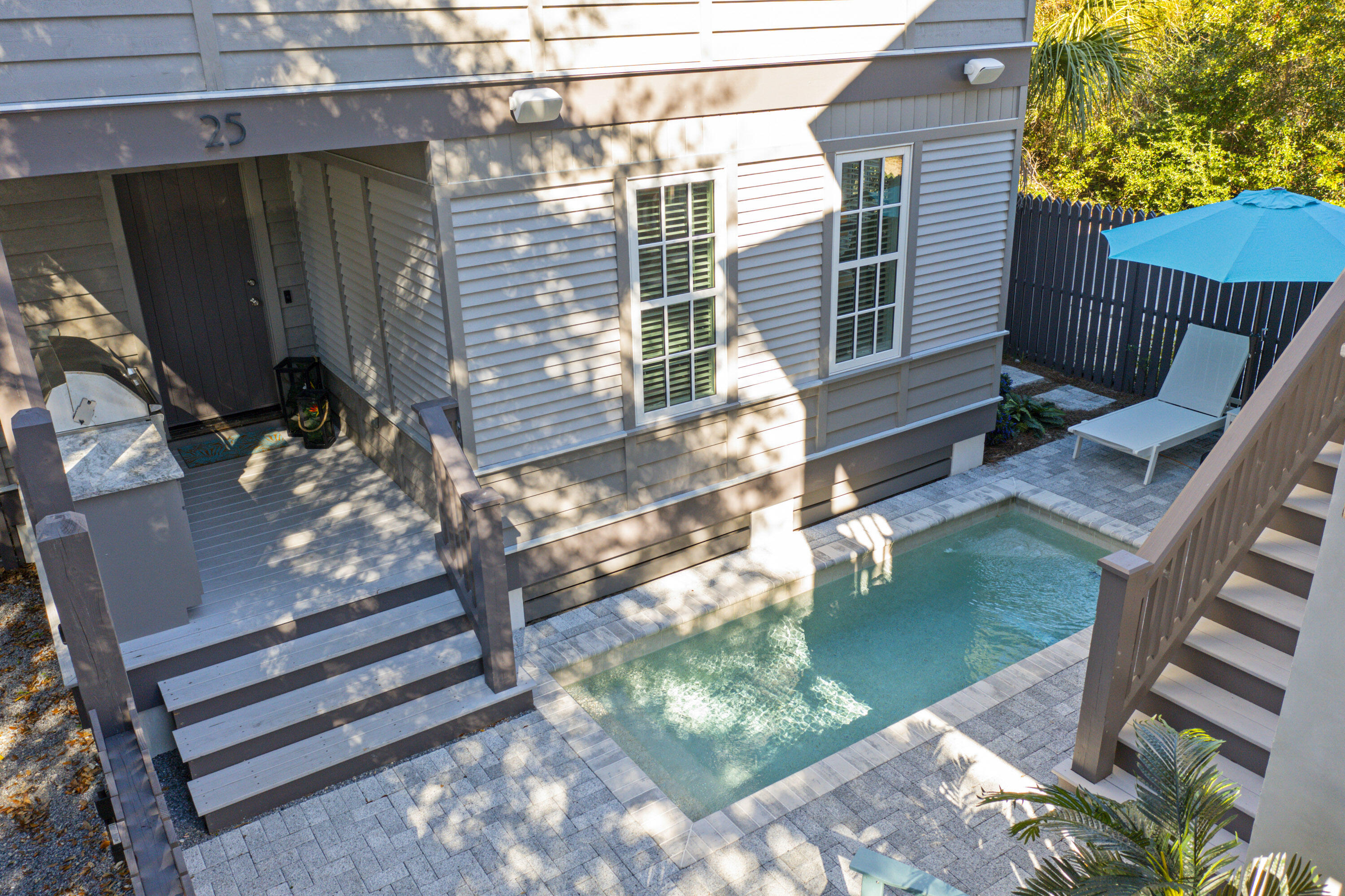 25 St George's Lane Inlet Beach, FL 32461 - Photo 48 of 54 Courtyard w/summer kitchen & pool