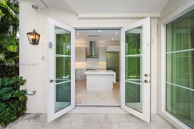 a view of swimming pool from a balcony