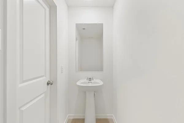 a sink with a mirror