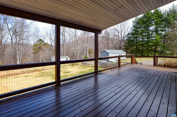 a view of a lake with a house