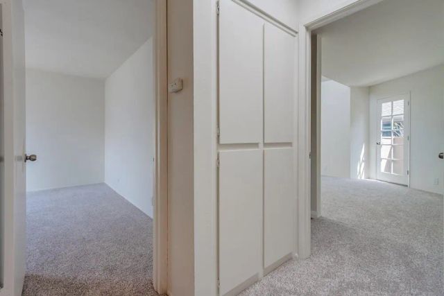a view of hallway with front door