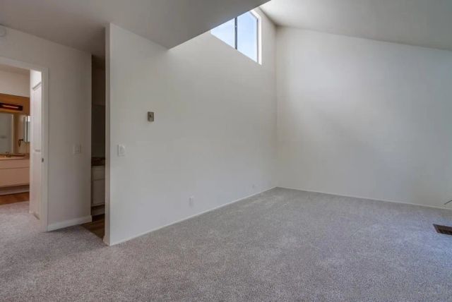 an empty room with an entryway