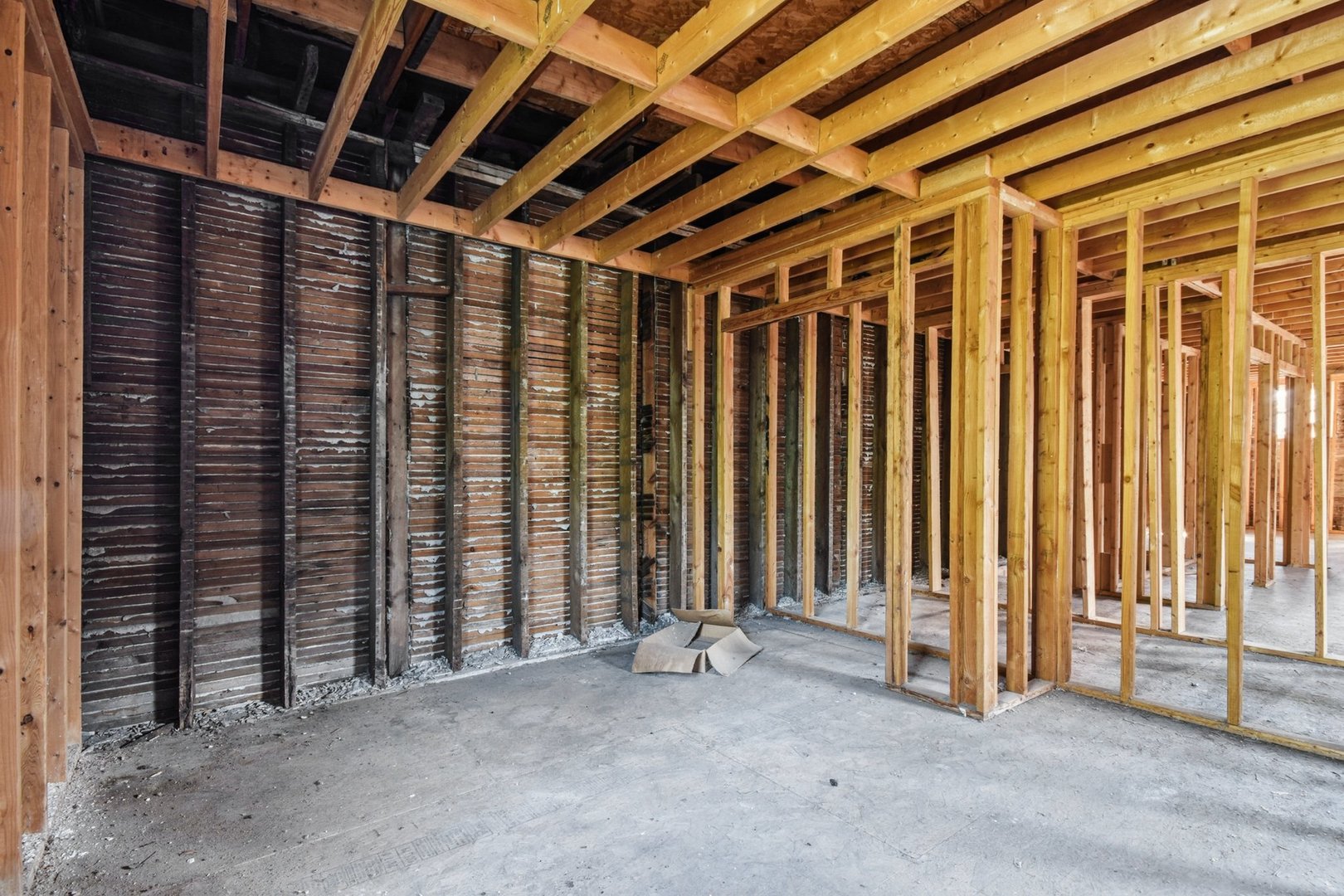 420 West 65th Place Chicago, IL 60621 - Photo 14 of 45 a view of an empty room with wooden walls