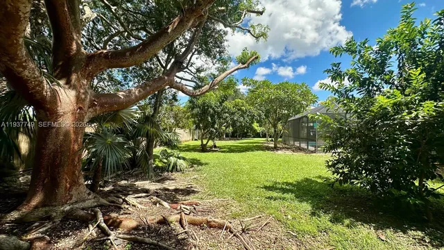 a view of an outdoor space with a lake view