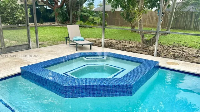 a view of a park with a slide