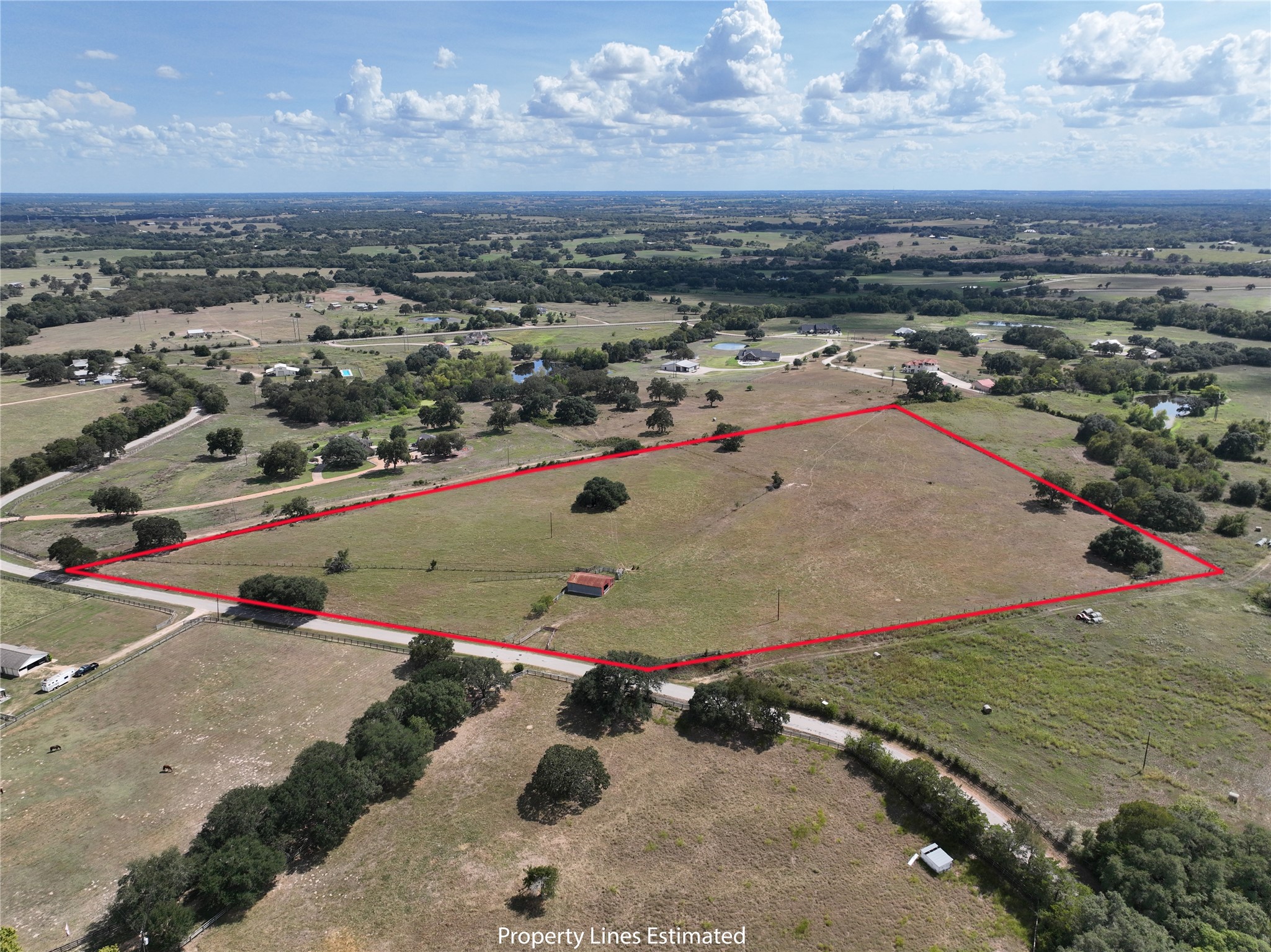 8000 Boehnemann Road Brenham, TX 77833 - Photo 18 of 29 Aerial front NW corner with property lines estimated