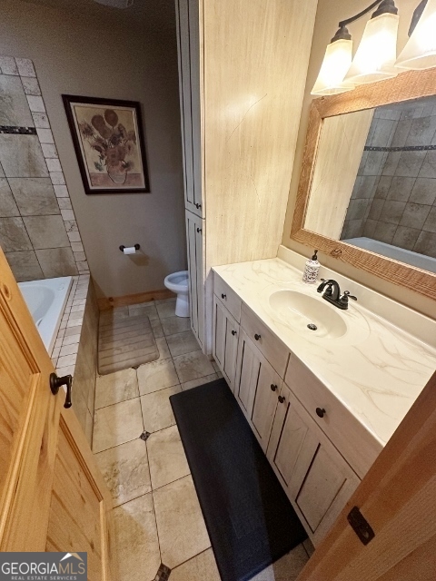 5559 Mill Creek Church Road Mitchell, GA 30820 - Photo 22 of 65 a bathroom with a double vanity sink and a mirror