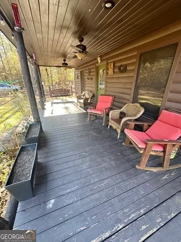 a view of a garage with cars