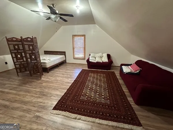 a view of a bathtub in a room