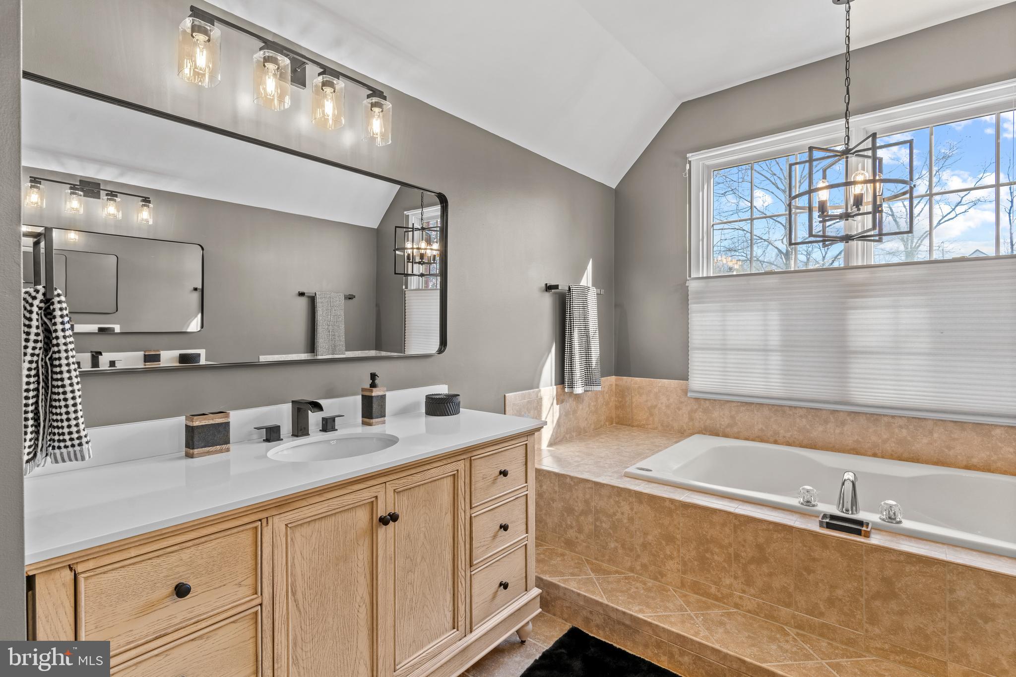 42714 Freedom Street Chantilly, VA 20152 - Photo 23 of 47 a bathroom with a sink and a mirror