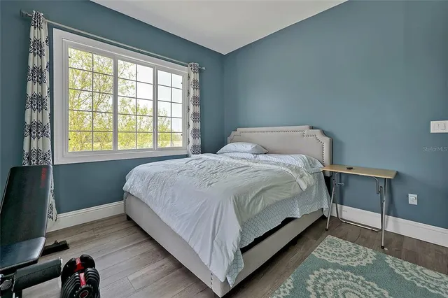 a view of a hallway with washer and dryer